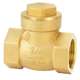 nutmanel Check Valve Female Thread Brass Check Valve 3/4 Inch Check Valve DN20 Internal Thread for Pipe Connections