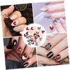 Baluue 30pcs Love Nail Stickers Heart Shaped Nail Gems DIY