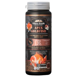 Ultra Fresh Apex Goldfish Color Boosting Crisps, Color Boosting Premium All Natural Ingredients Goldfish Fish Food, Slow Sinking, 4.23 oz