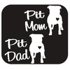 Pit Mom and Pit Dad Pit Bull Decal Sticker for