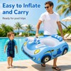 Kids Inflatable Car Pool Float with Removable Canopy & Water