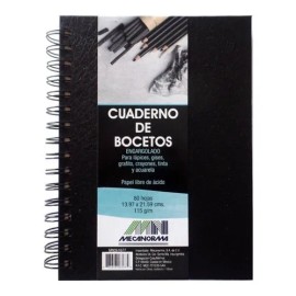 Cuaderno Dibujo Mecanorma Sketchbook Pasta Dura Espiral 80 Hojas Lisas