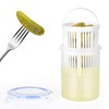 Qcwwy Cucumber Jar with Strainer, Continuous Cucumber Contianer with Removable