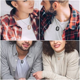 Wycian Bff Necklace, Friendship Necklaces, Fashion Jewellery, Necklace for Men and Women, Stainless Steel, 50 cm, 60 cm, Heart, Couple Gifts, Stainless Steel, Cubic Zirconia