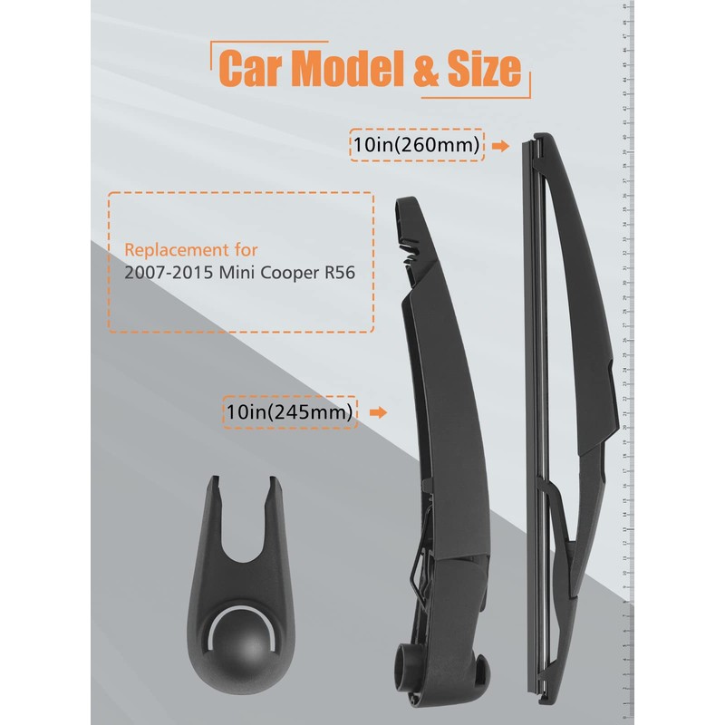 MIKKUPPA 61622754285 - Escobilla de brazo de limpiaparabrisas trasero para