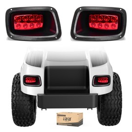 10L0L Golf Cart Taillights for EZGO TXT 1996-2013, Golf Cart Replacement Tail Lights Kit for Gas & Electric Models, Must Input 12V