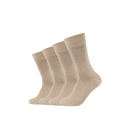 Camano Men's 3642000 Socks, Beige (Sand Melange 8300), 43-46 (Pack of 4)