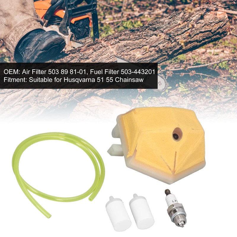 Spark Plug Air Filter, Fuel Line Kit 503‑443201 with 51