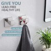 KOKOSIRI Bath Towel Hook Wall Mount Square Robe Hook Coat