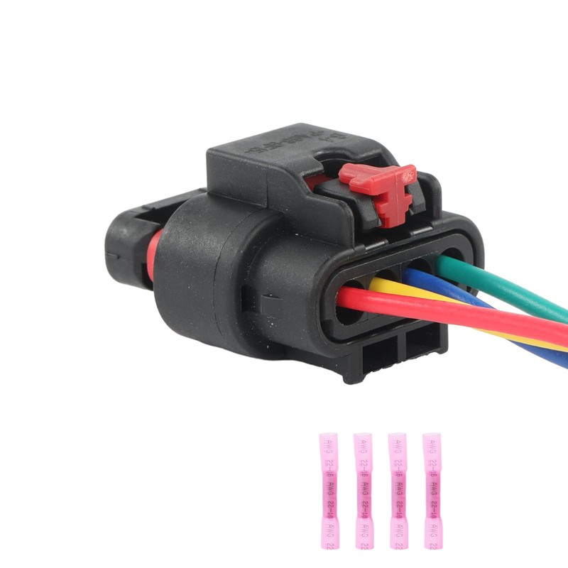 PARSUPPRO 1Pcs 4-Way/Pin Radiator Active Grille Shutter Connector Sensor Socket