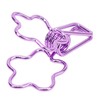 100pcs Binder Clips Cute Flower Shape Metal Hollowed Long Tail