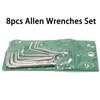 8pcs Silver Allen Wrenches Set, 1.5-6 mm Hex Key Key