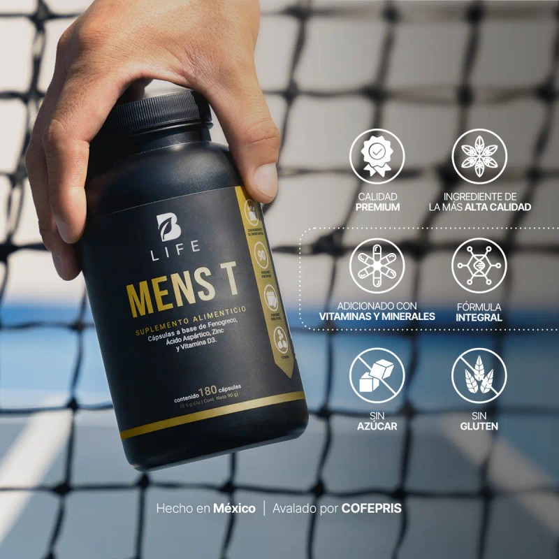 Testosterona Hombre 180 Cápsulas Fenogreco Life Sabor