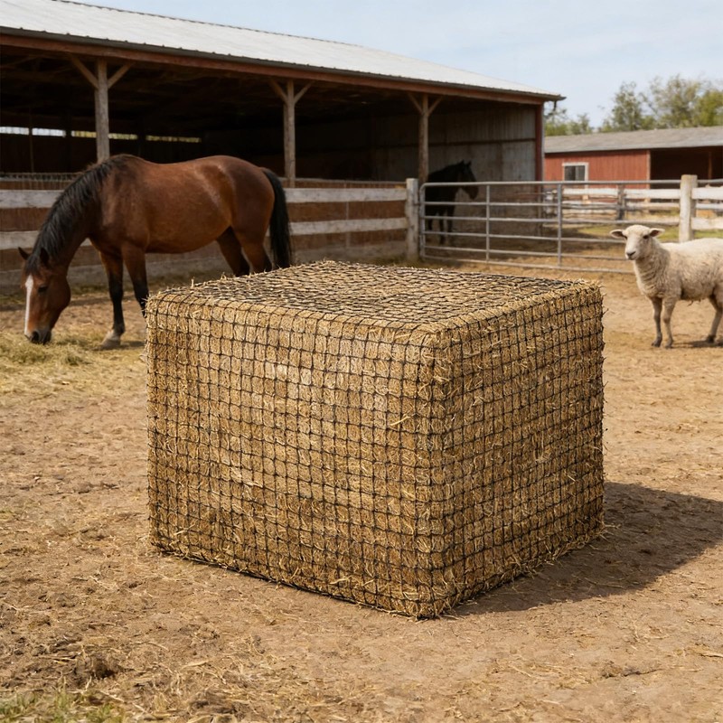 iaodia 4x4 ft Slow Hay Net Feeder for Horses, Durable