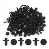uxcell 100Pcs 7mm Hole Black Plastic Push in Rivet Interior