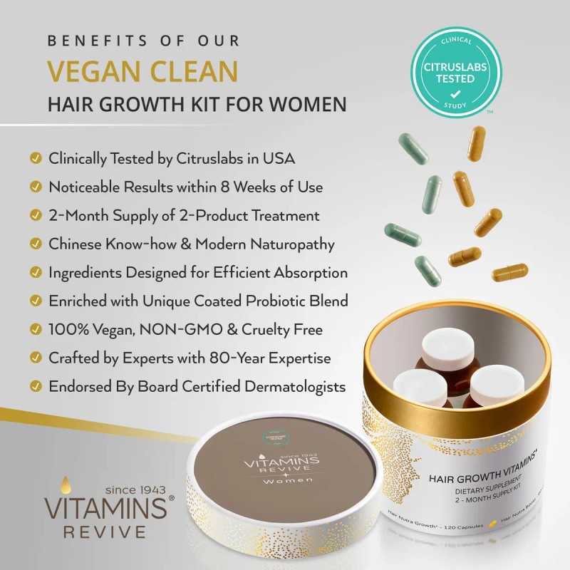 Vitamins Revive Vitaminas Crecimiento Capilar 180 Cpsulas Anti Cada Cabello