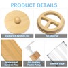 Paquete de 5 accesorios de baño de bambú con bandeja,