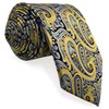 Shlax & Wing Mens Multicoloured Tie Yellow Blue Paisley Silk