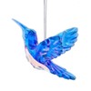 Kurt Adler Hummingbird Ornament - Blue and Clear Iridescent Peacock Colors