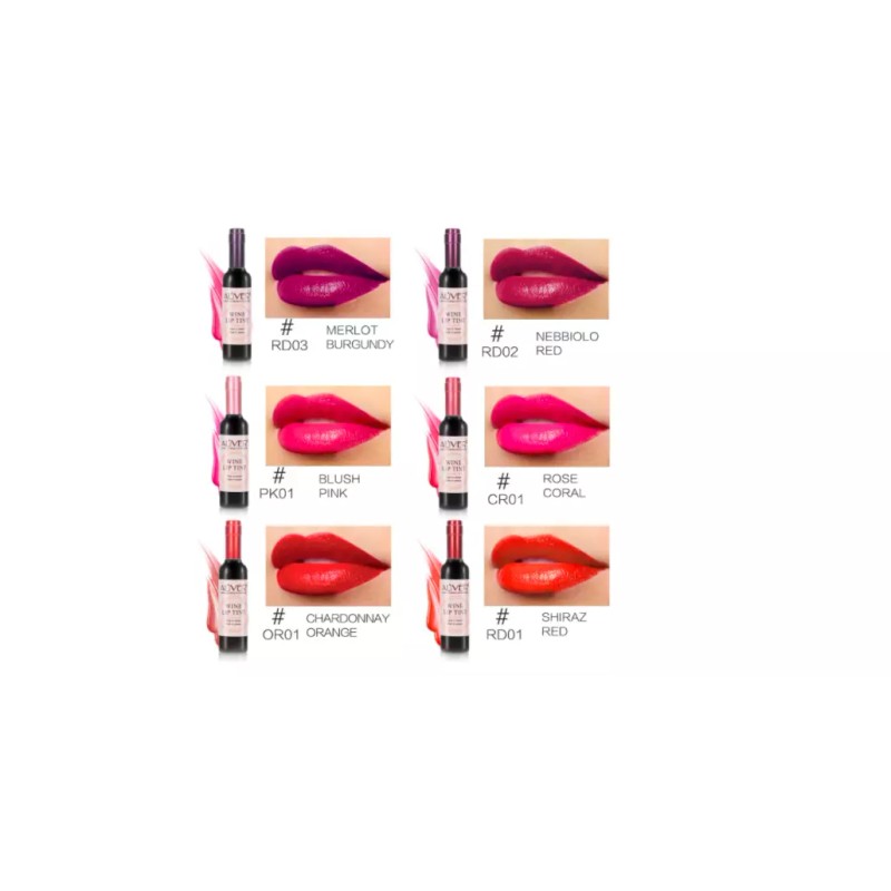 Wine Lipstick Long Lasting Lip Stains Set Waterproof Gloss Tint
