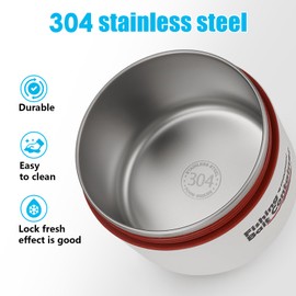 THKFISH Fishing Bait Container, Stainless Steel Insulated Live Bait Storage, Worm Bait Holder, Bait Storage Box, Nightcrawler Box, Bait Bucket to Keeps Bait Fresh and Alive