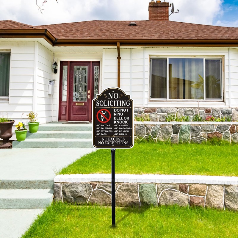 Smeryl No Soliciting Do Not Ring Bell Or Knock Sign