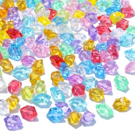 QYGL 850PCS+ Colorful Fake Diamonds, Fake Ice, Acrylic Rocks Bulk Plastic Gems for Vase Fillers, Table Scatter, Wedding Centerpieces, Party Decoration, Crafts, Aquarium & Food Display