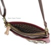 CHALA Mini Crossbody/Purse with Convertible Strap Stylish, Compact, Versatile, Burgundy-