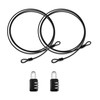 LIANCHEN 2 Pieces 3 mm Anti-Theft Security Cable with Lock,
