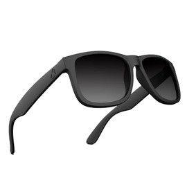 MAXJULI Polarized Sunglasses for Men and Women,UV400 Protection Rectangular Sun Glasses,Ideal for Driving Cycling and Running 8806（Matte Black Frame/Gradient Gray Lens）