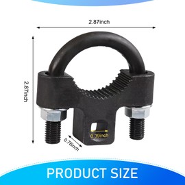 Downhill Inner Tie Rod Removal Tool, 3/8" Inner Rocker Disassembly Tool, Carbon Steel U-wrench with Non-slip Teeth, for Vehicle Tie Rod Installation Accessories (Black)