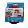 Anchor Hocking Food Storage Replacement Lid 1 Cup/236 ml, set of 4, red round