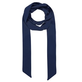 LHXzizizi Solid Color Scarf for Women, Ribbon Neckerchief Girls Skinny Necktie, Accessory for Handbag, Hairband, Belt (Navy)