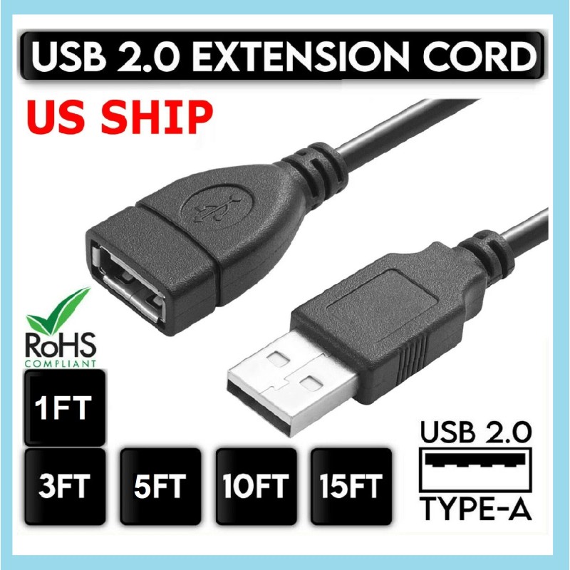 spinner.stores High-Speed USB to USB Extension Cable USB 2.0 Adapter