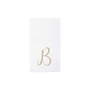 Vietri Papersoft Gold Monogram Guest Towels - B Pack/20-7.75" x