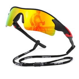 Hifot Cycling Glasses Men Women Polarised Sports Sunglasses with UV400 Protection Lightweight Running Glasses Cycling Glasses Sports Sunglasses for Driving Cycling Fishing Running Baseball Golf MTB