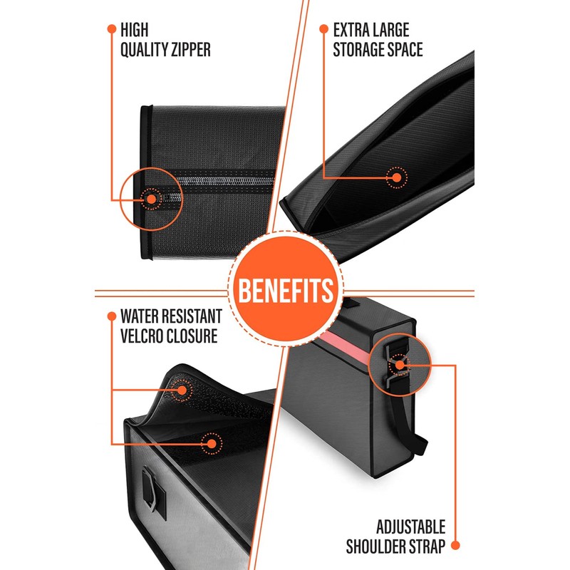 The Good Stuff Fireproof Document Box for Legal Documents, Passports,