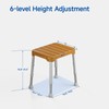 Shower Stool for Inside Shower, 350 lbs Adjustable for Seniors