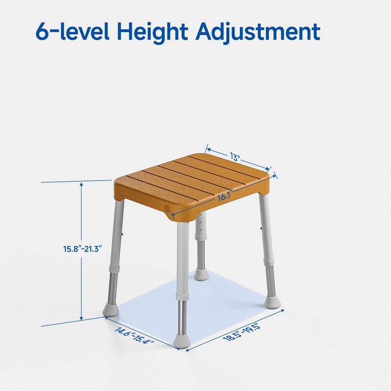 Shower Stool for Inside Shower, 350 lbs Adjustable for Seniors