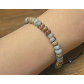 Unbranded Natural Aqua Terra Jasper Stone Dainty Bracelet Shoushan Gemstone Bracelet