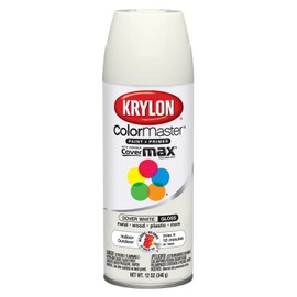 Krylon K05355507 ColorMaster Paint + Primer, Gloss, Dover White, 12 oz.