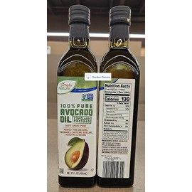 Generic Simply Nature NON-GMO 100% Pure Avocado Oil Expeller Pressed 17fl oz 500ml (Two Bottles)