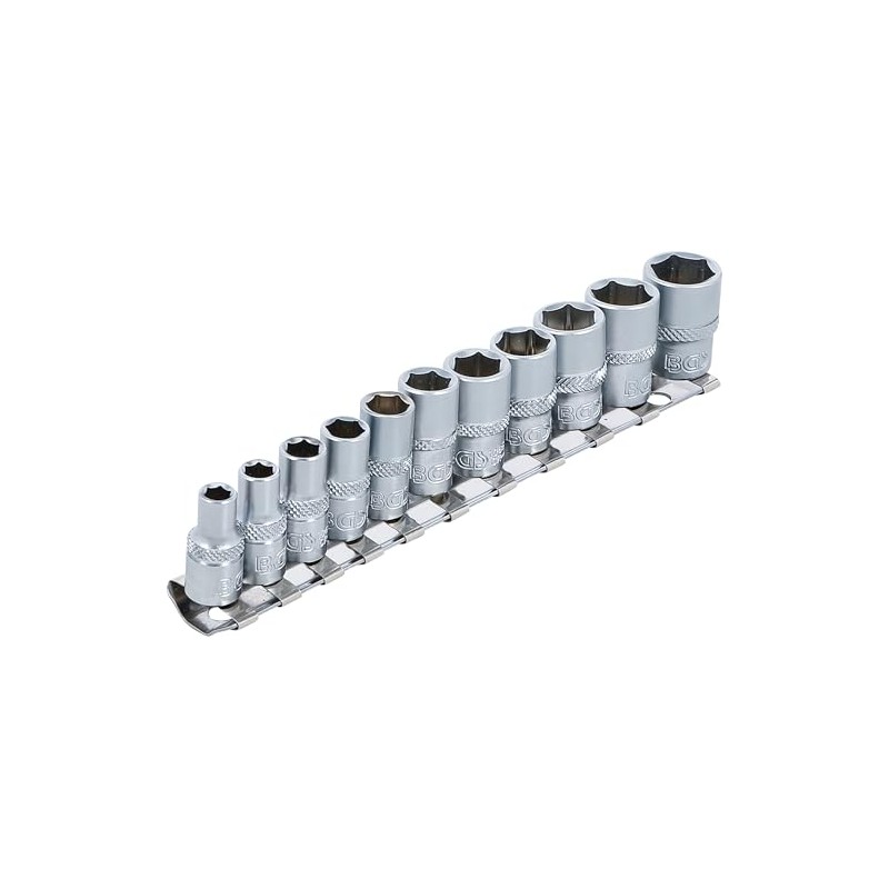 BGS 2433 Socket Set, Silver, 1/4-Inch Set of 11 Pieces
