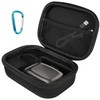 Hard Hearing Aid Case Shockproof Storage Bag with Mesh Pocket,