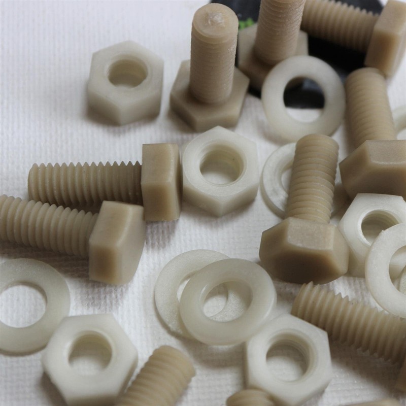50 x Fibreglass Reinforced Super Nylon Hex Head Bolts M8