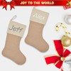 JOYIN 6 Pcs 18” Plain Burlap Christmas Stocking, Xmas Fireplace