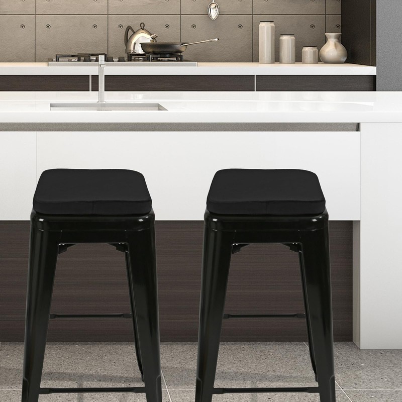 SINOSSO Magnetic Memory Foam Metal Stool Cushions Set of 2,