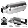 Richeer 3 inch Inlet Exhaust Tip, 6” Outlet 15” Overall