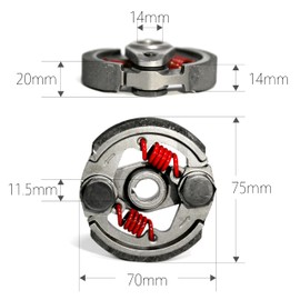 AUPED Centrifugal Clutch Block for Motorcycle with 2 Springs for 2-Stroke 43cc 47cc 49cc Mini Motorcycle ATV Quad 4 Wheels Dirt Bike Quad Kids ATV Accessories