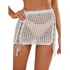 MakeMeChic Falda de ganchillo para mujer, con borlas, de punto,